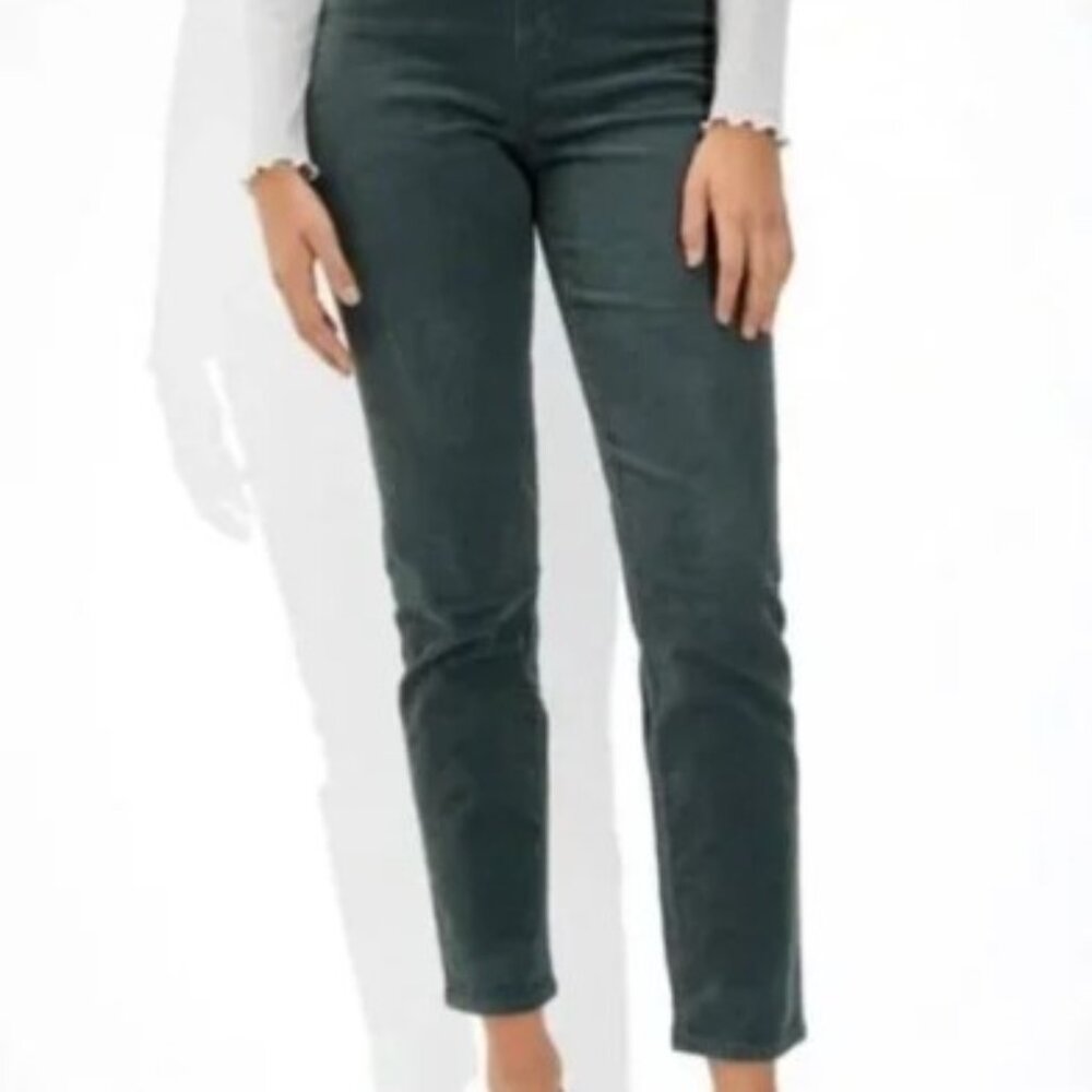 American Eagle Outfitters Women's Straight Leg Jeans - Dark Green